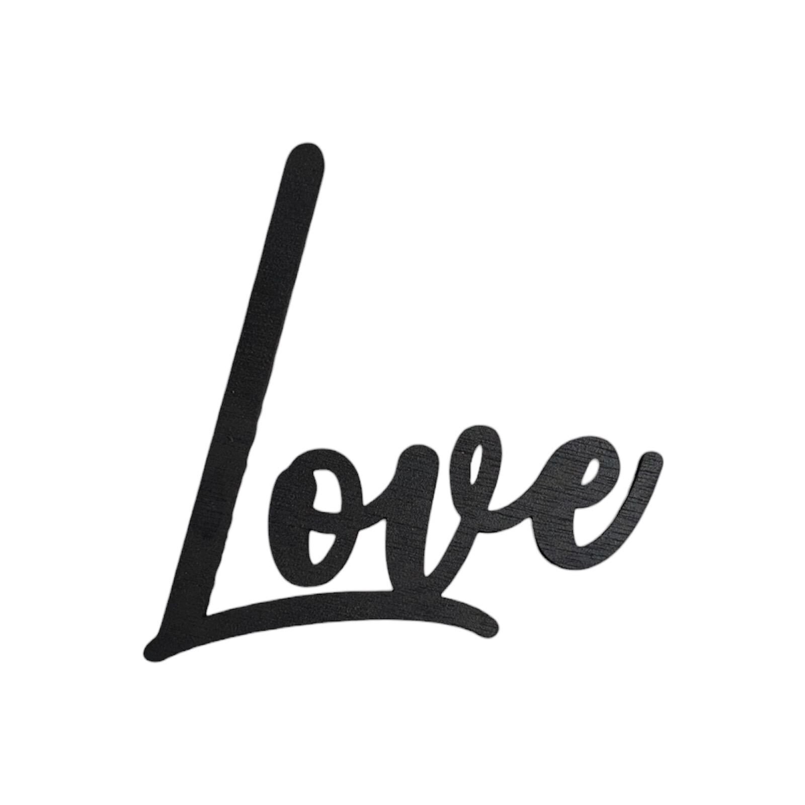 Love You Bye Wooden Wall Sign | Modern Script Door Decor - Image 4