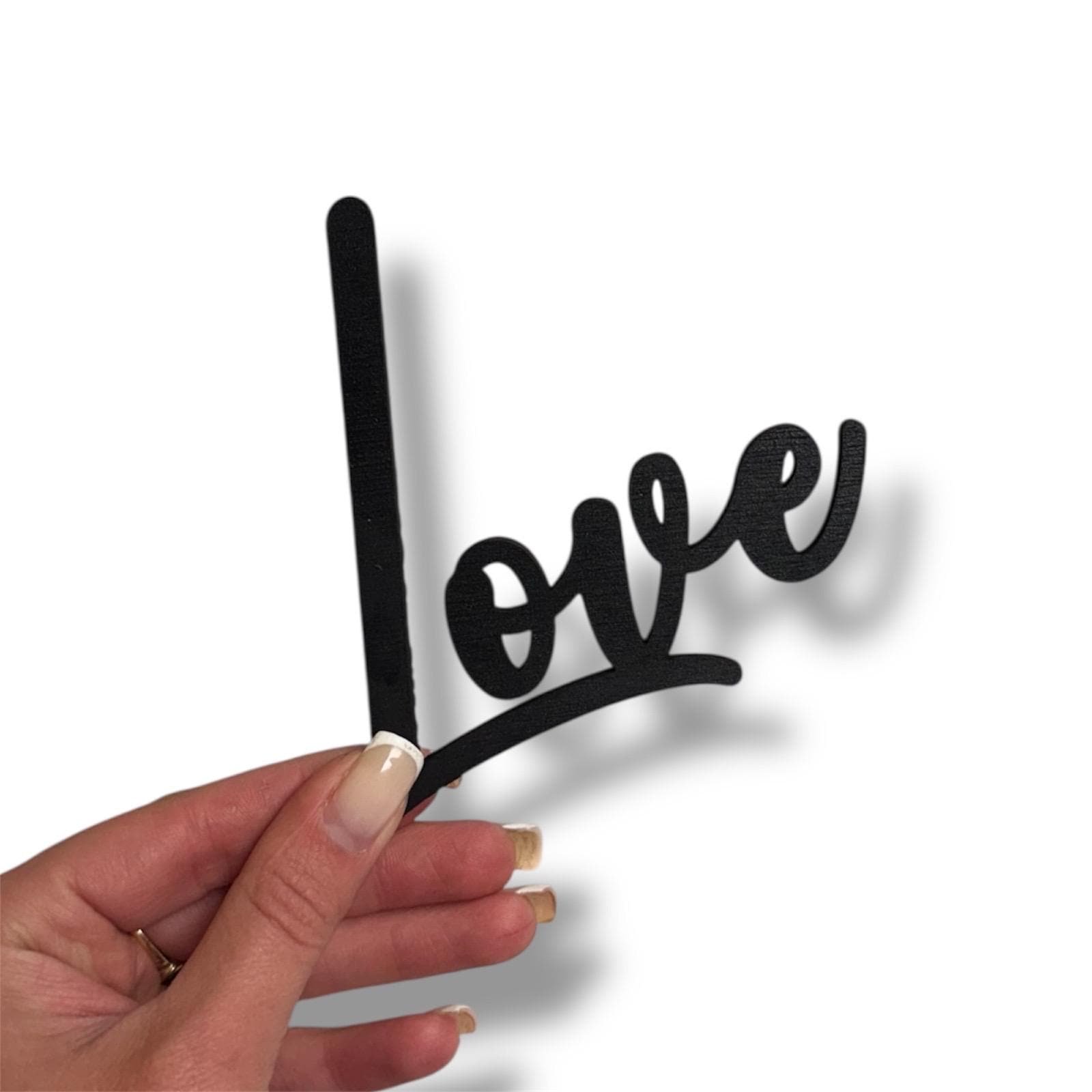 Love You Bye Wooden Wall Sign | Modern Script Door Decor - Image 9