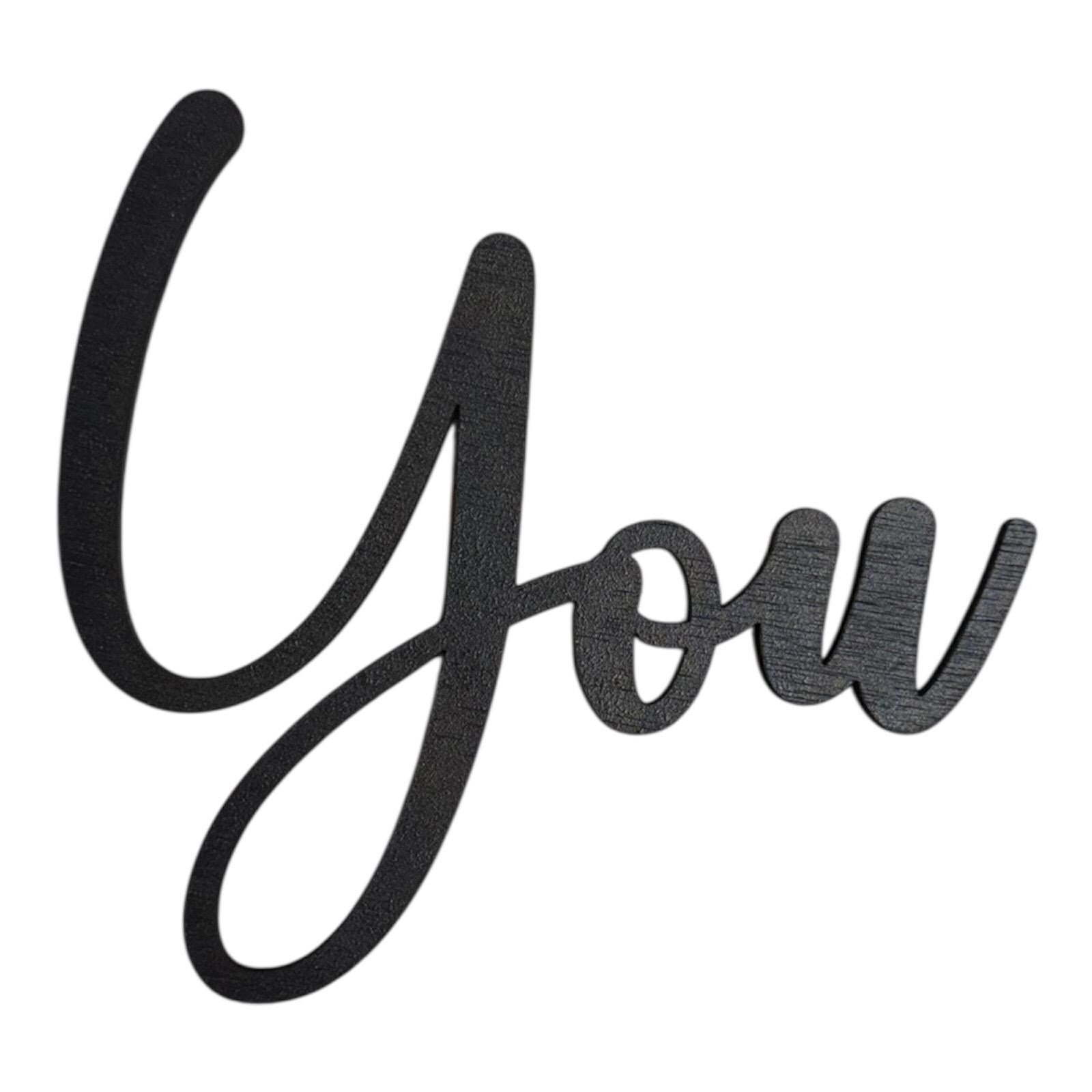 Love You Bye Wooden Wall Sign | Modern Script Door Decor - Image 8