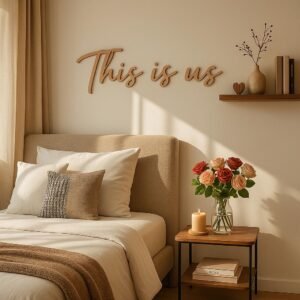 Rustic "This Is Us" Wooden Wall Sign – Farmhouse Family Decor
