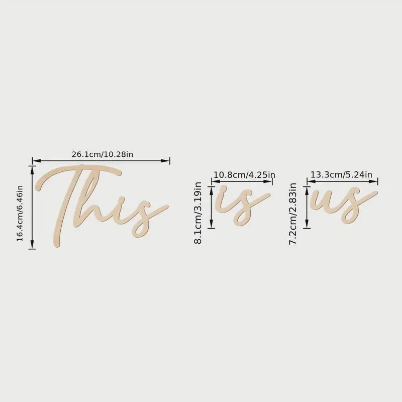 Rustic "This Is Us" Wooden Wall Sign – Farmhouse Family Decor - Image 2