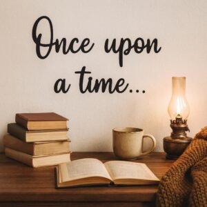 Once Upon a Time Wooden Wall Sign – Reading Nook Decor