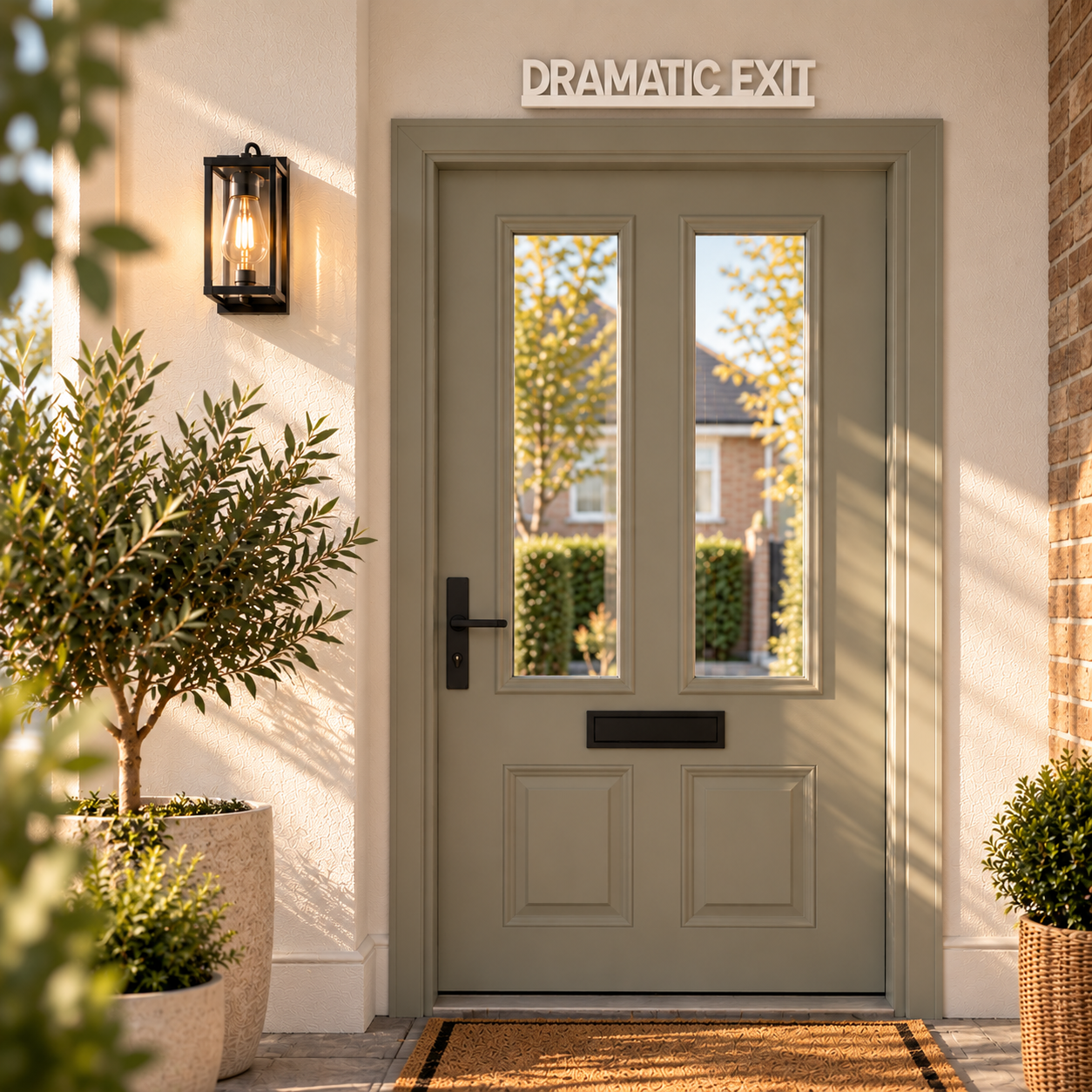 Dramatic Exit Wooden Sign - Image 10