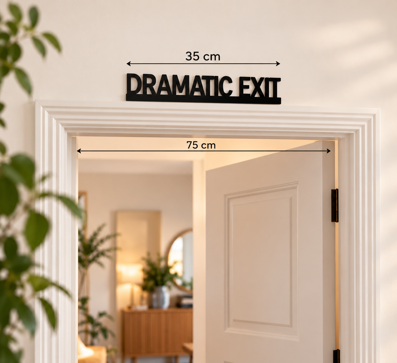 Dramatic Exit Wooden Sign - Image 5