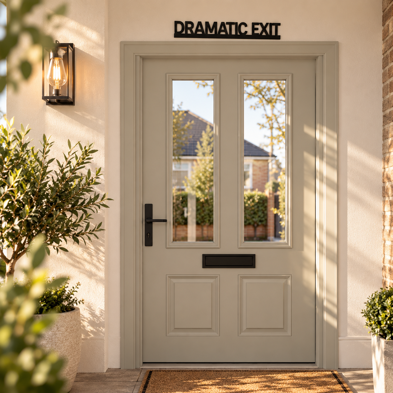 Dramatic Exit Wooden Sign - Image 8